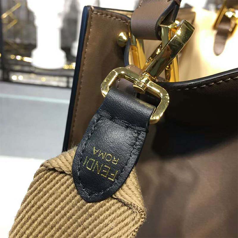 Fendi Women Peekaboo X-Lite Regular Leather Bag-Brown - image 6