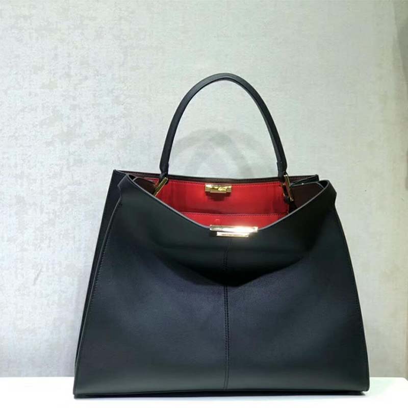 Fendi Women Peekaboo X-Lite in Leather Bag-Black - image 2