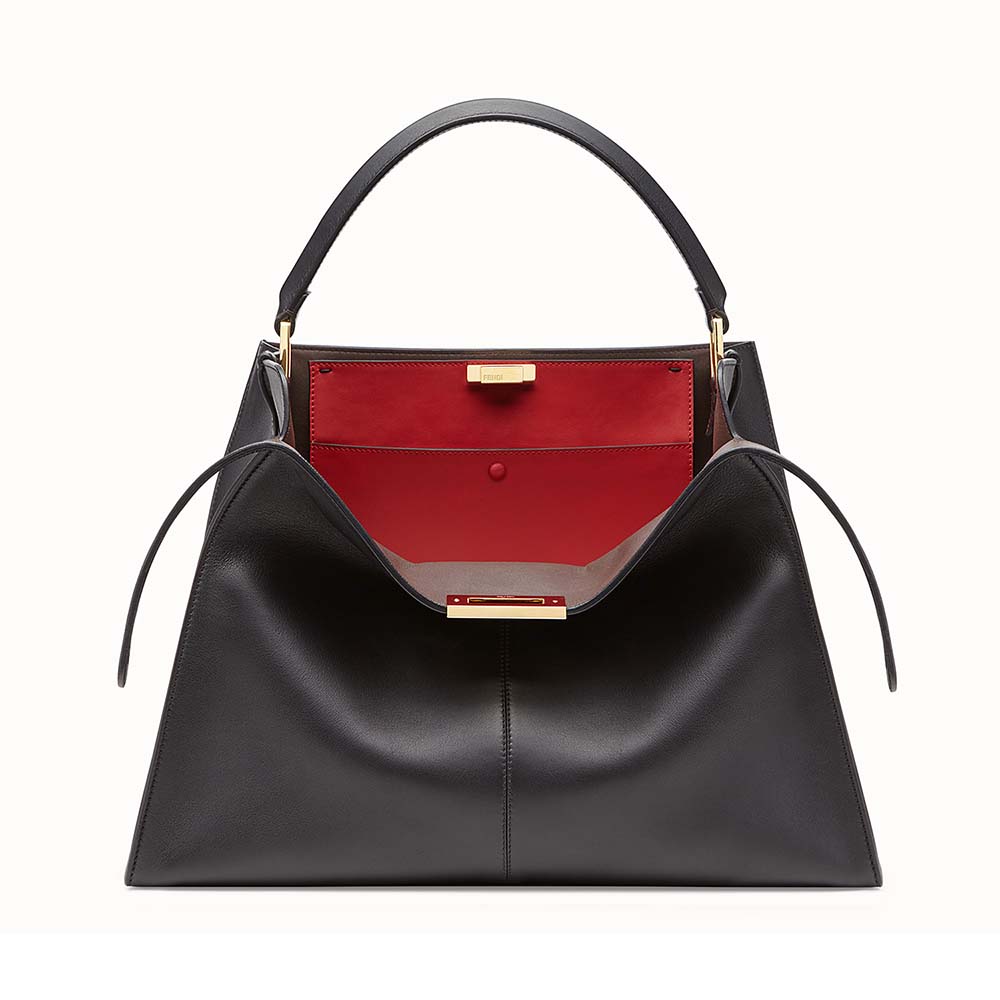 Fendi Women Peekaboo X-Lite in Leather Bag-Black - image 1