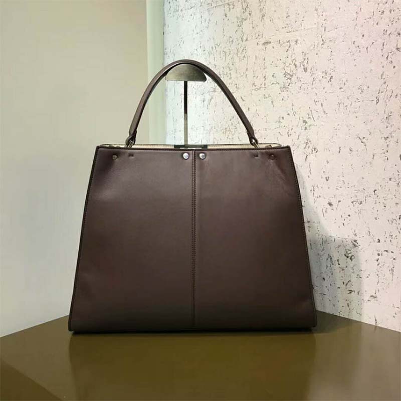 Fendi Women Peekaboo X-Lite in Leather Bag-Brown - image 3