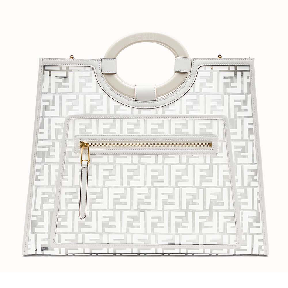 Fendi Women Runaway Shopper PU Bag-White - image 1