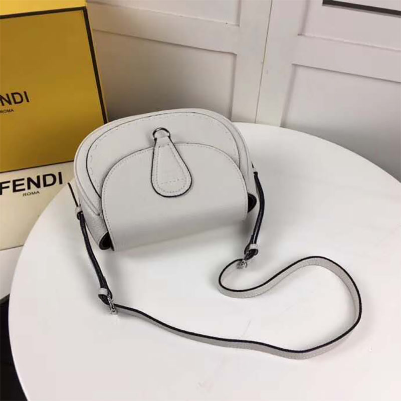 Side angle showing adjustable strap and sleek silhouette of Fendi Women Shoulder Bag
