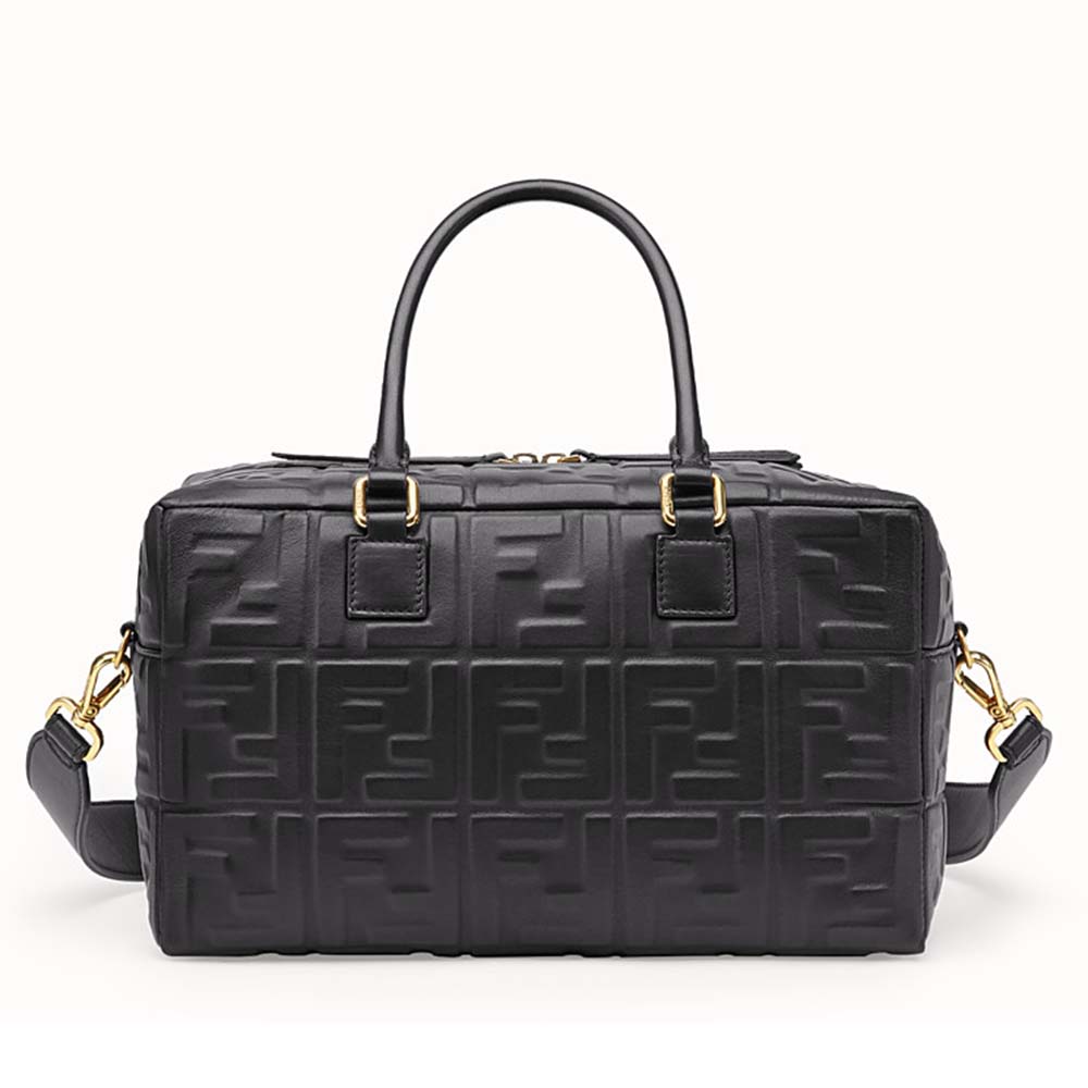 Fendi Women Small Boston Leather Bag in Large Size-Black - image 1