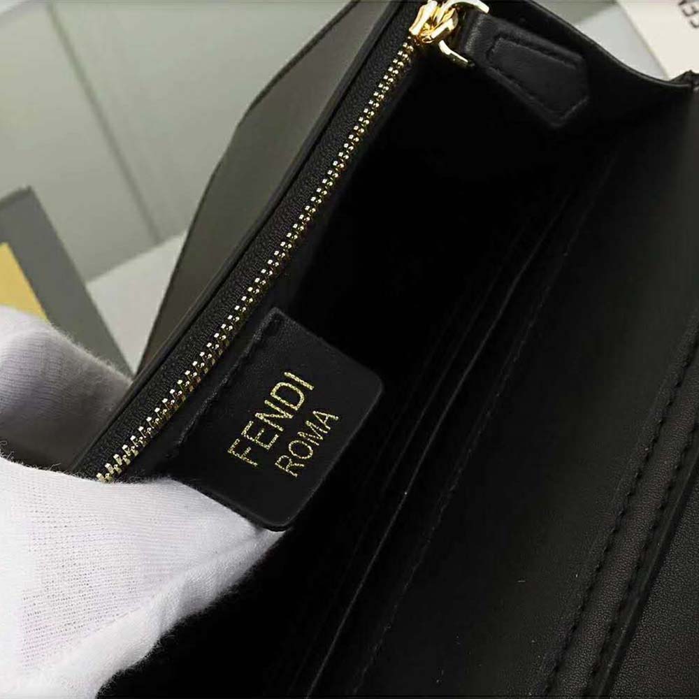 Fendi Women Wallet on Chain Black Leather Mini-Bag - image 9