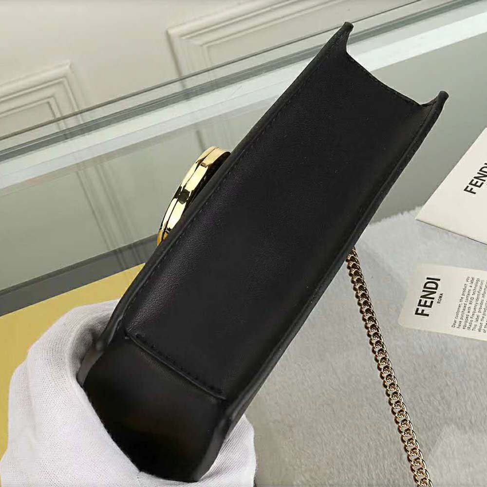 Fendi Women Wallet on Chain Black Leather Mini-Bag - image 7