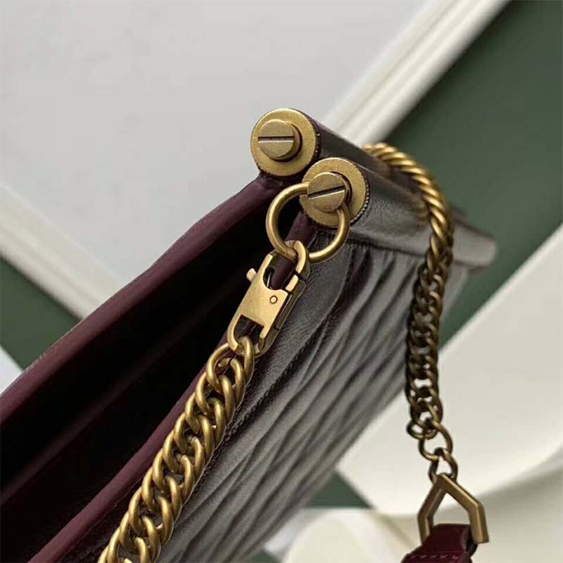 Givenchy Women Medium Gem Bag In Diamond Quilted Leather-Maroon - image 7