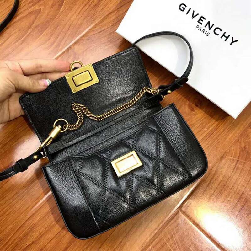 Givenchy Women Mini Pocket Bag in Diamond Quilted Leather-Black - image 5