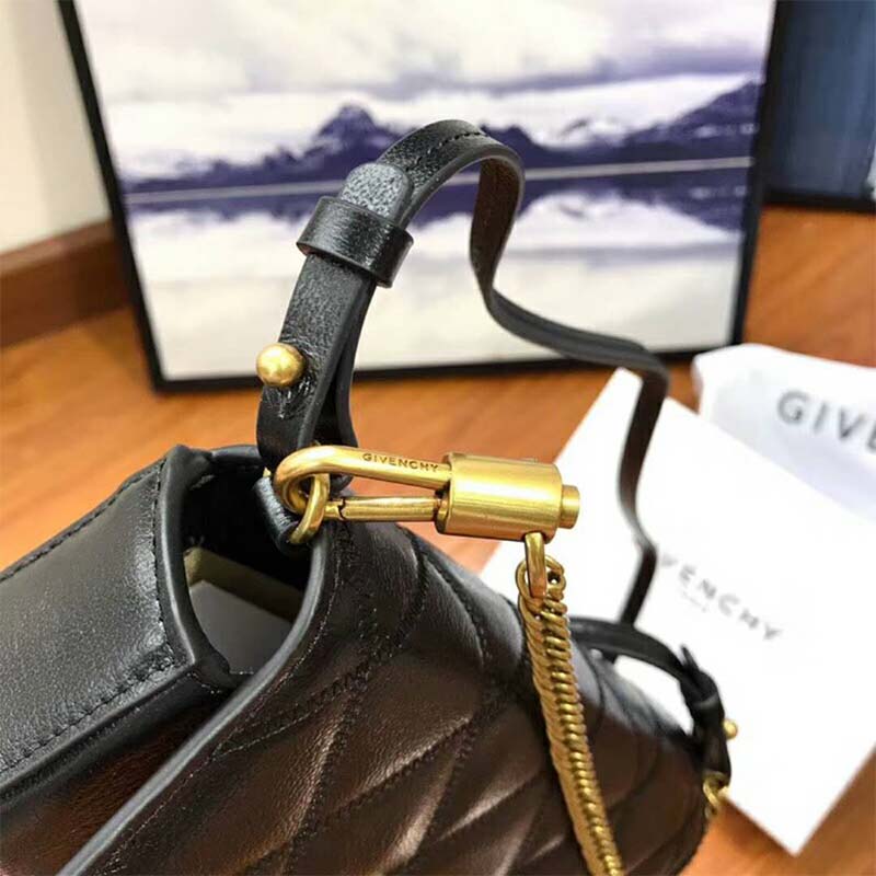 Givenchy Women Mini Pocket Bag in Diamond Quilted Leather-Black - image 7