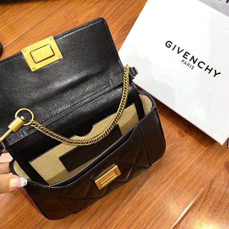 Givenchy Women Mini Pocket Bag in Diamond Quilted Leather-Black - image 6