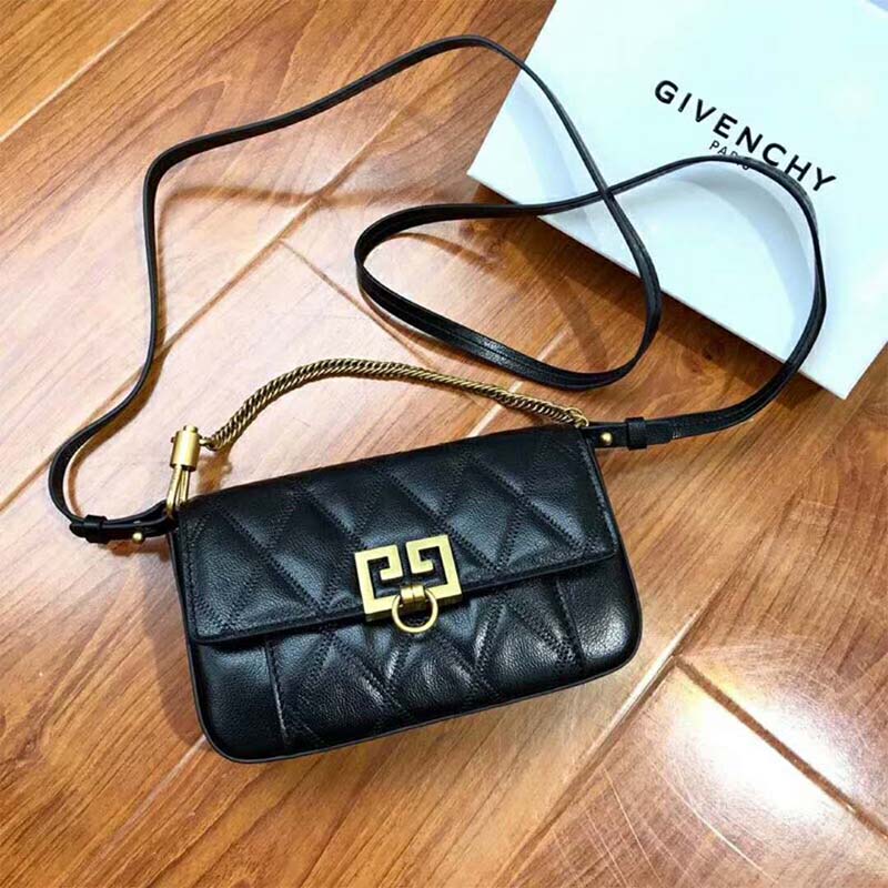 Close-up detail of diamond quilting on Givenchy Women Mini Pocket Bag