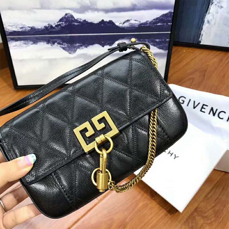 Givenchy Women Mini Pocket Bag showing adjustable shoulder strap and flap