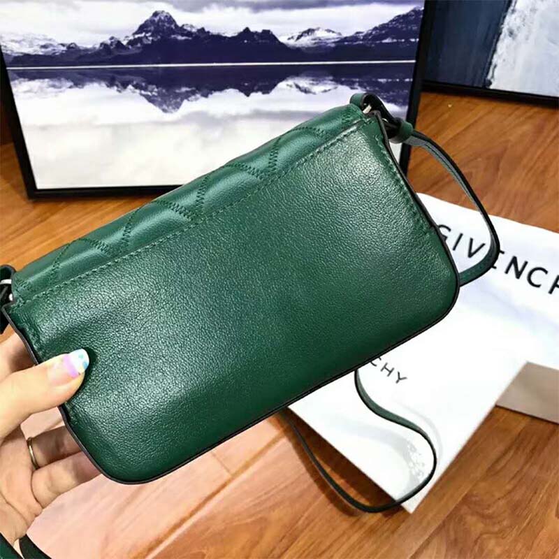 Givenchy Women Mini Pocket Bag in Diamond Quilted Leather-Green - image 5