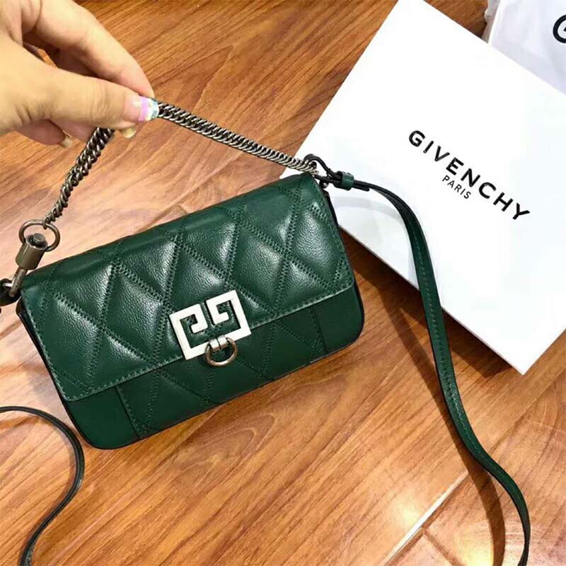 Side angle showing adjustable strap detail on Givenchy Women Mini Pocket Bag