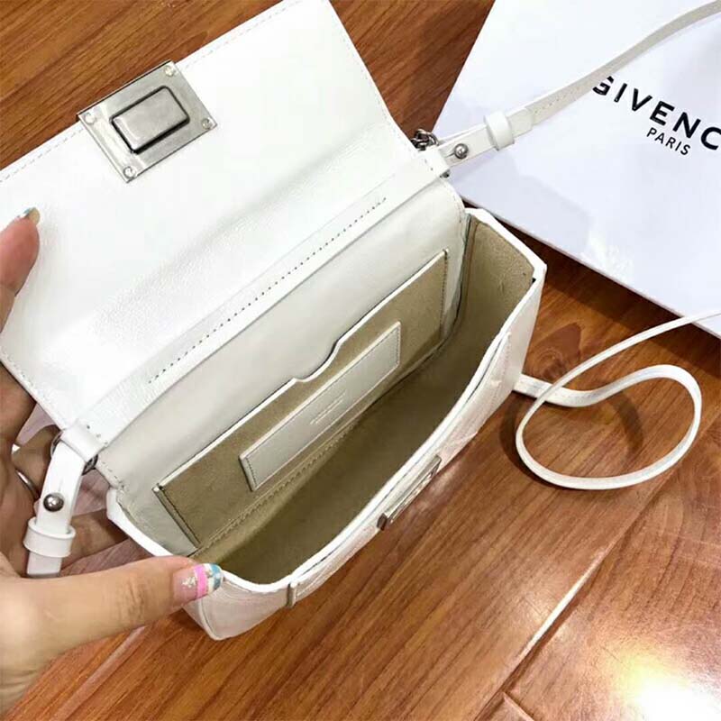 Givenchy Women Mini Pocket Bag in Diamond Quilted Leather-White - image 8