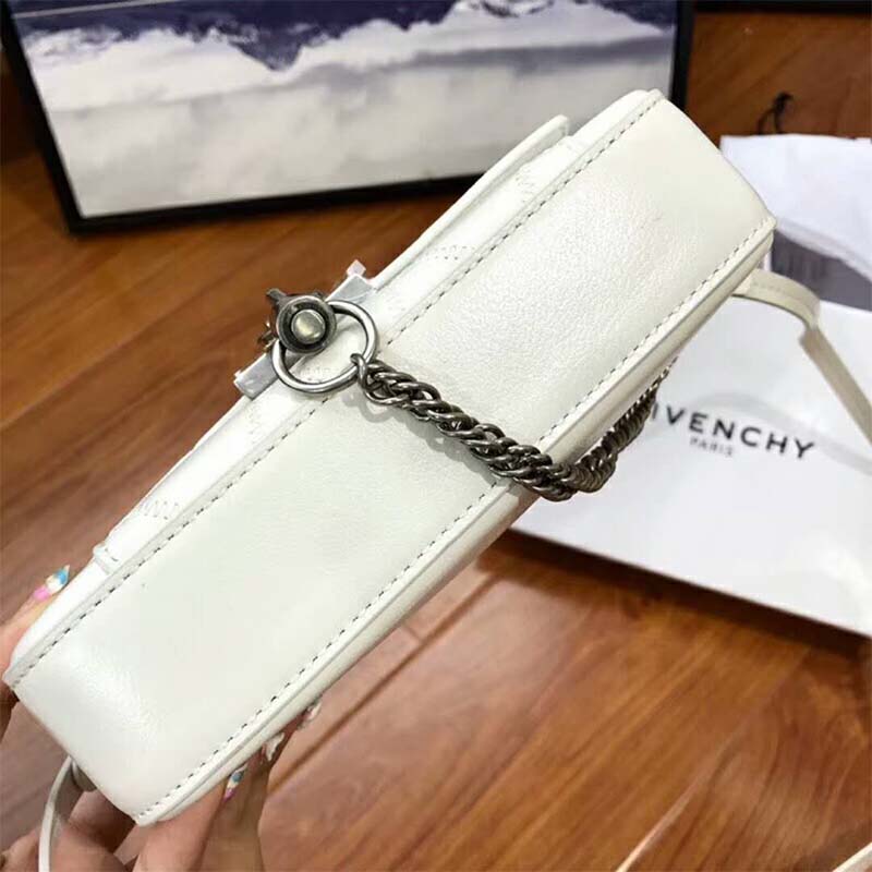 Givenchy Women Mini Pocket Bag in Diamond Quilted Leather-White - image 6