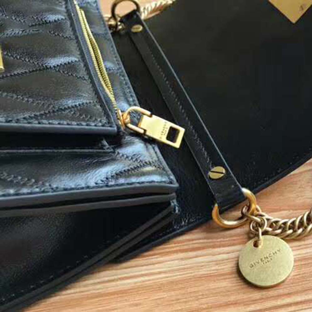 Givenchy Women Small GV3 Bag in Diamond Quilted Leather-Black - image 7