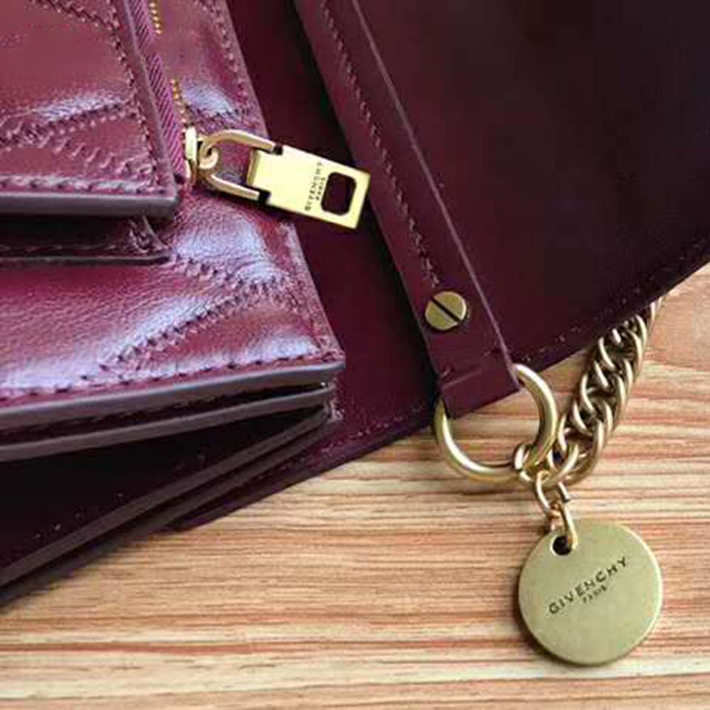 Givenchy Women Small GV3 Bag in Diamond Quilted Leather-Maroon - image 6