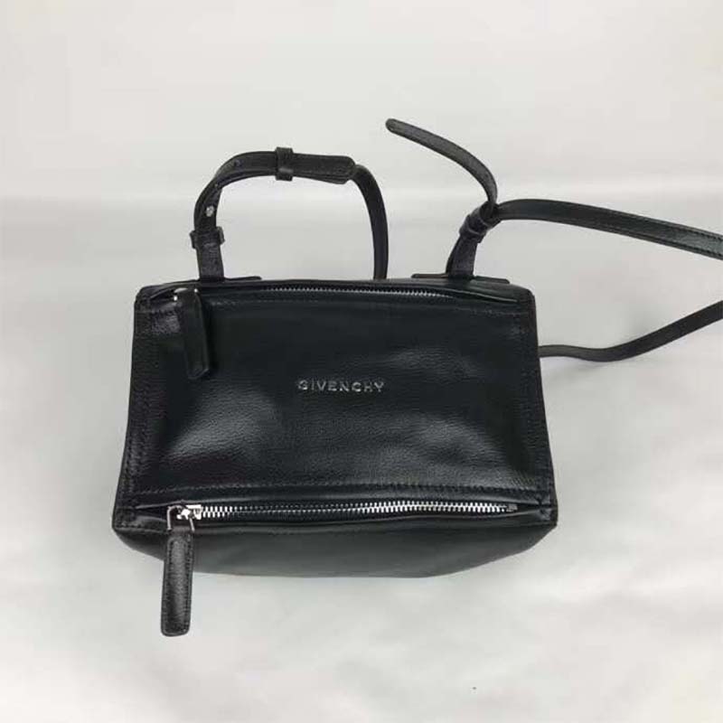 Close-up of silver-tone hardware on Givenchy Women Small Pandora Bag