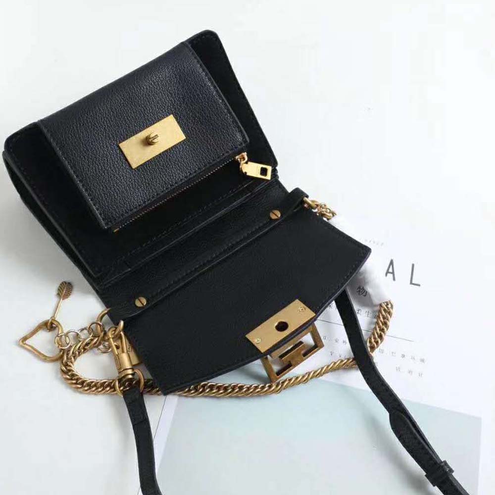Givenchy Women Two-Toned Medium GV3 Bag Leather and Suede-Black - image 5