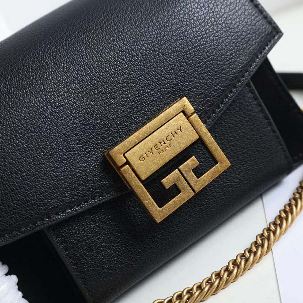 Givenchy Women Two-Toned Medium GV3 Bag Leather and Suede-Black - image 9