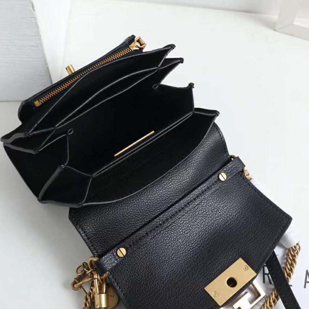 Givenchy Women Two-Toned Medium GV3 Bag Leather and Suede-Black - image 7
