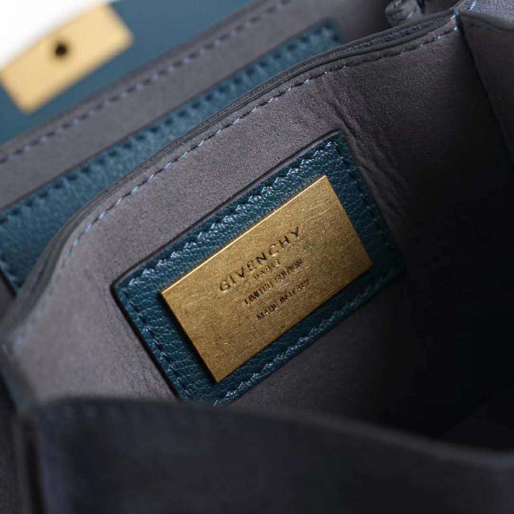 Givenchy Women Two-Toned Medium GV3 Bag Leather and Suede-Blue - image 9