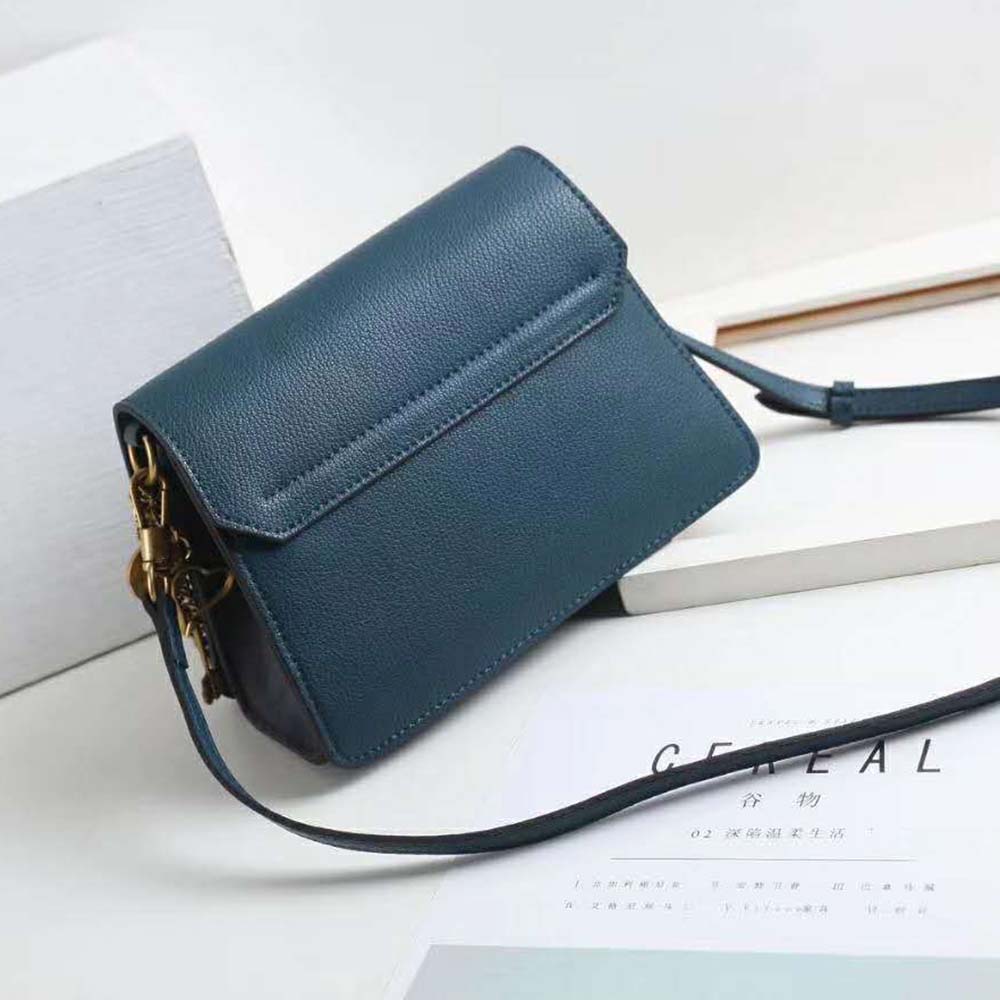Givenchy Women Two-Toned Medium GV3 Bag Leather and Suede-Blue - image 4