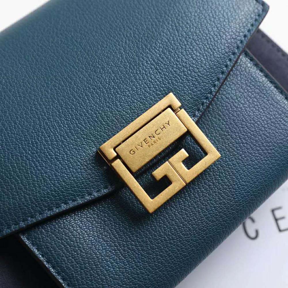 Givenchy Women Two-Toned Medium GV3 Bag Leather and Suede-Blue - image 7