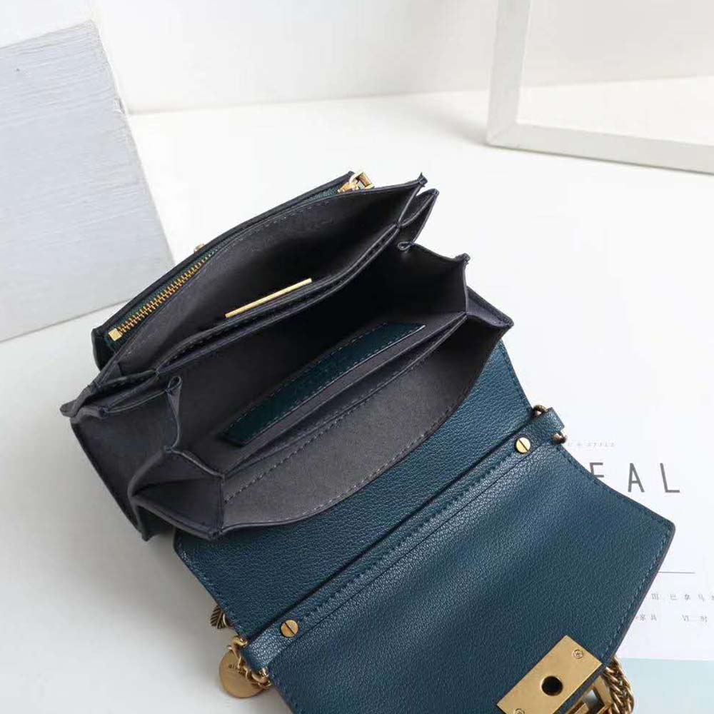 Givenchy Women Two-Toned Medium GV3 Bag Leather and Suede-Blue - image 6