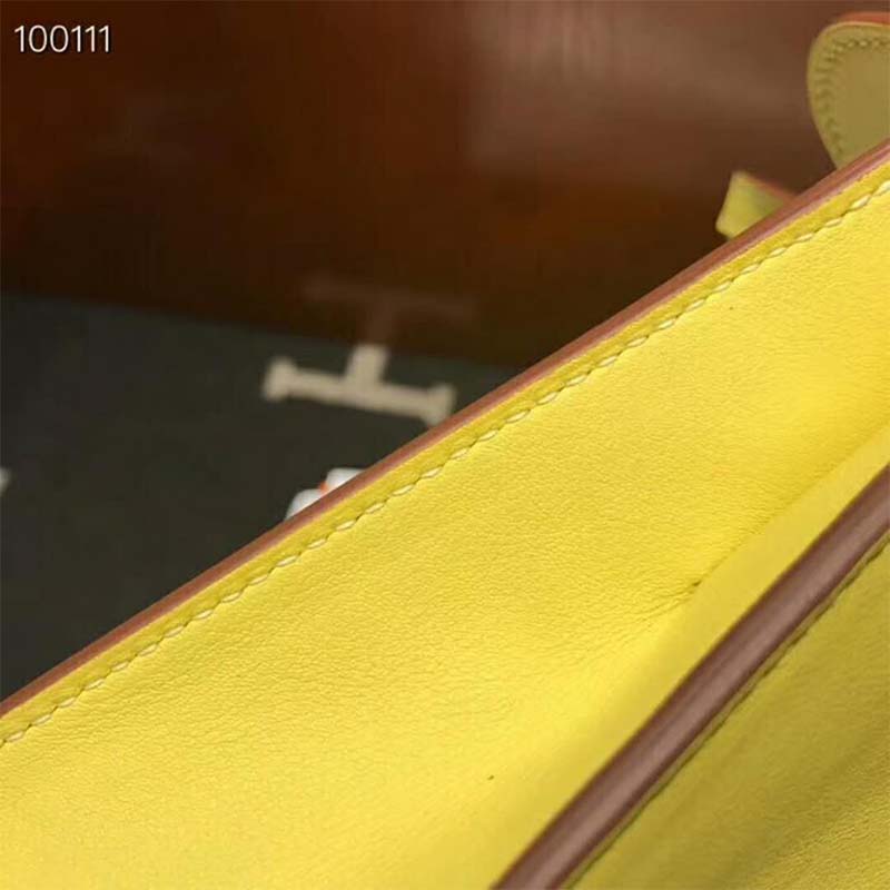 Hermes Bag in Swift Calfskin-Yellow - image 7