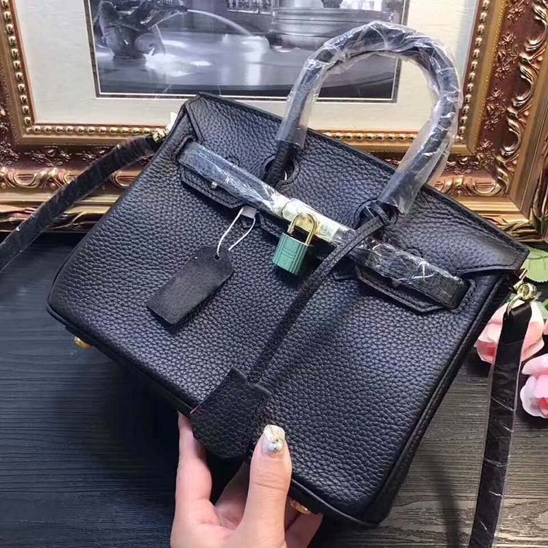 Side profile showcasing Hermes Birkin 25 Bag’s structured silhouette and texture