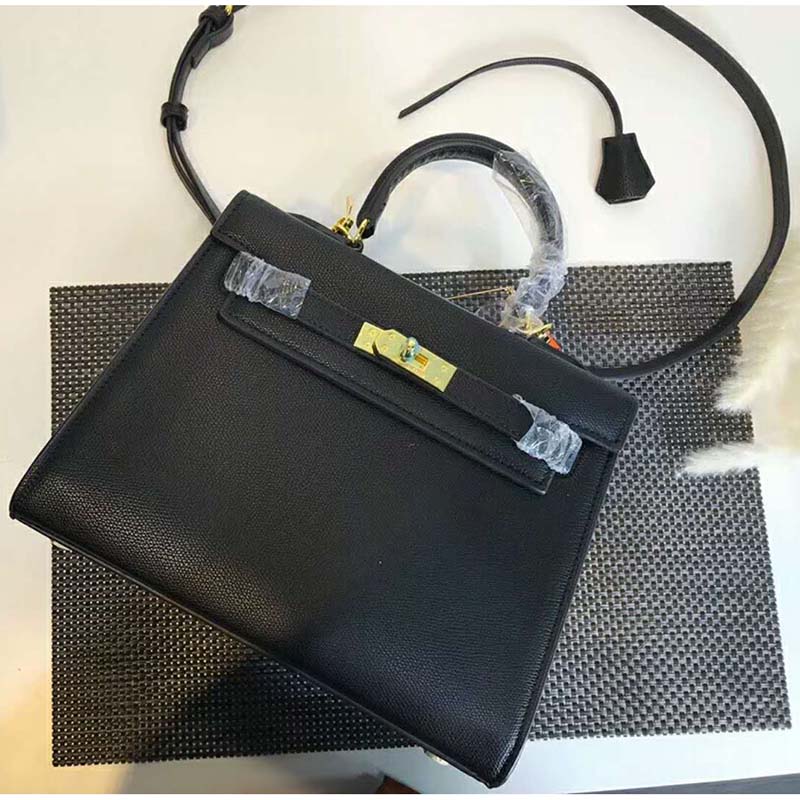 Hermes Kelly Sellier 32 Bag in Togo Leather-Black - image 8