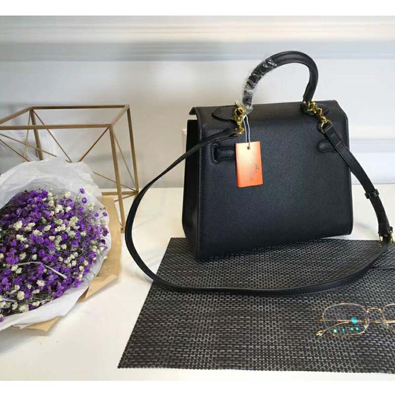 Hermes Kelly Sellier 32 Bag in Togo Leather-Black - image 4