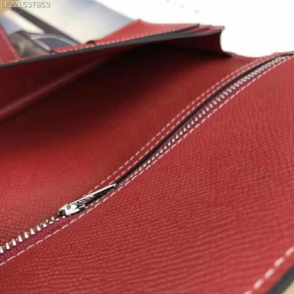 Hermes Medium Bearn Wallet in Epsom Calfskin Leather-Red - image 7