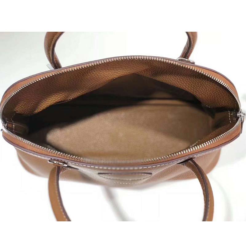 Hermes Women Bolide 31 bag in Taurillon Clemence Leather-Brown - image 6