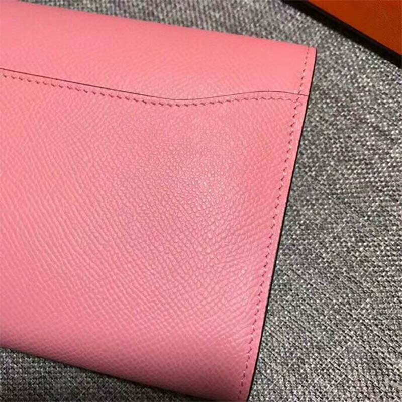 Hermes Women Constance Long Wallet in Calfskin Leather-Pink - image 8