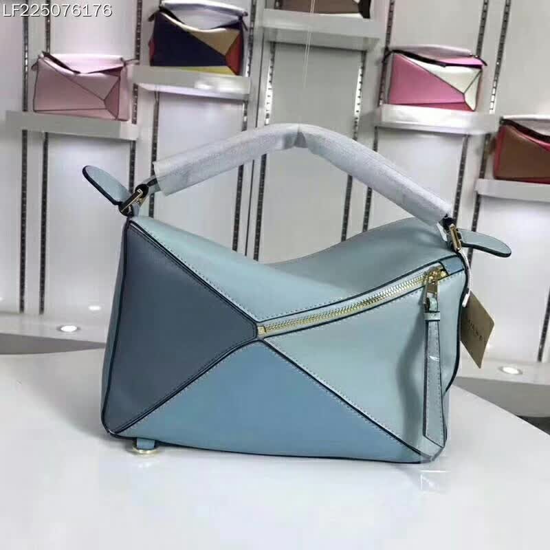 Loewe Puzzle Multi-color Bag with Strap Handle in Calfskin-Blue - image 4