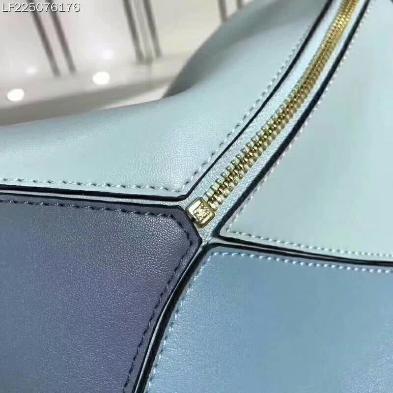 Loewe Puzzle Multi-color Bag with Strap Handle in Calfskin-Blue - image 9