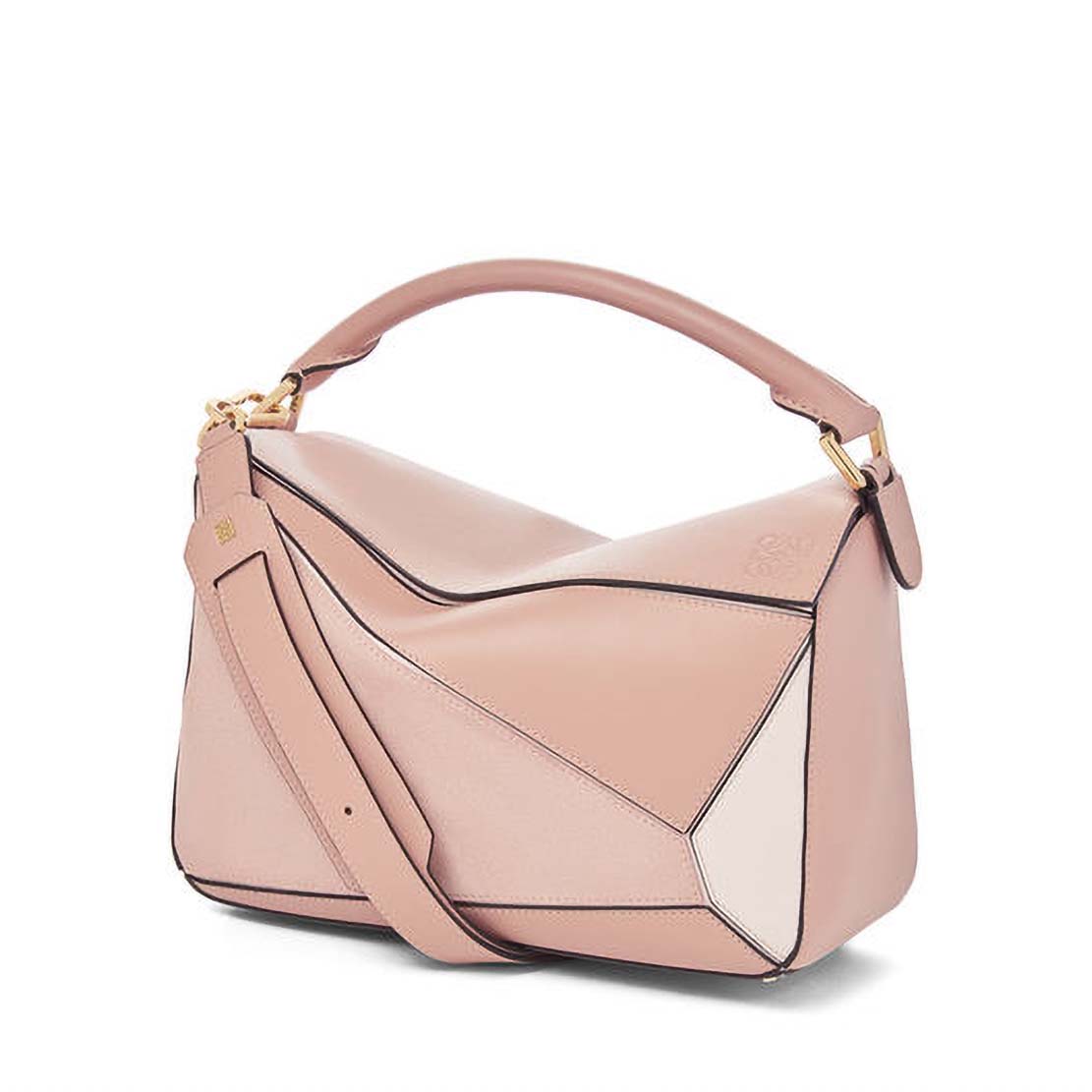 Front view of Loewe Puzzle Multi-color Bag in blue calfskin