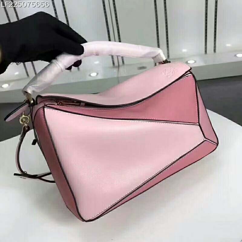 Loewe Puzzle Multi-color Bag with Strap Handle in Calfskin-Pink - image 4