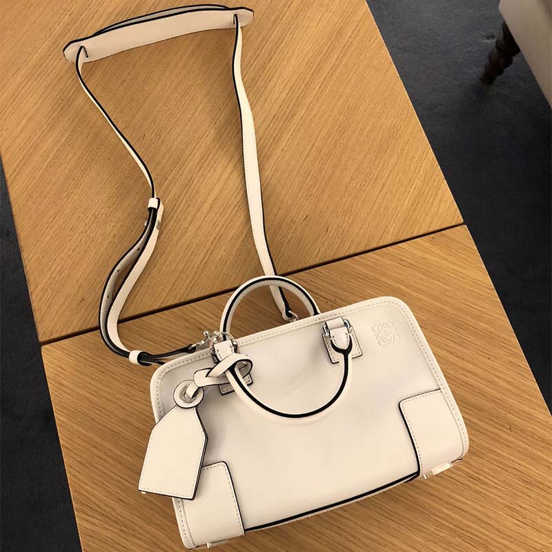 Close-up of gold-tone hardware on Loewe Women Amazona 28 Bag Ivory
