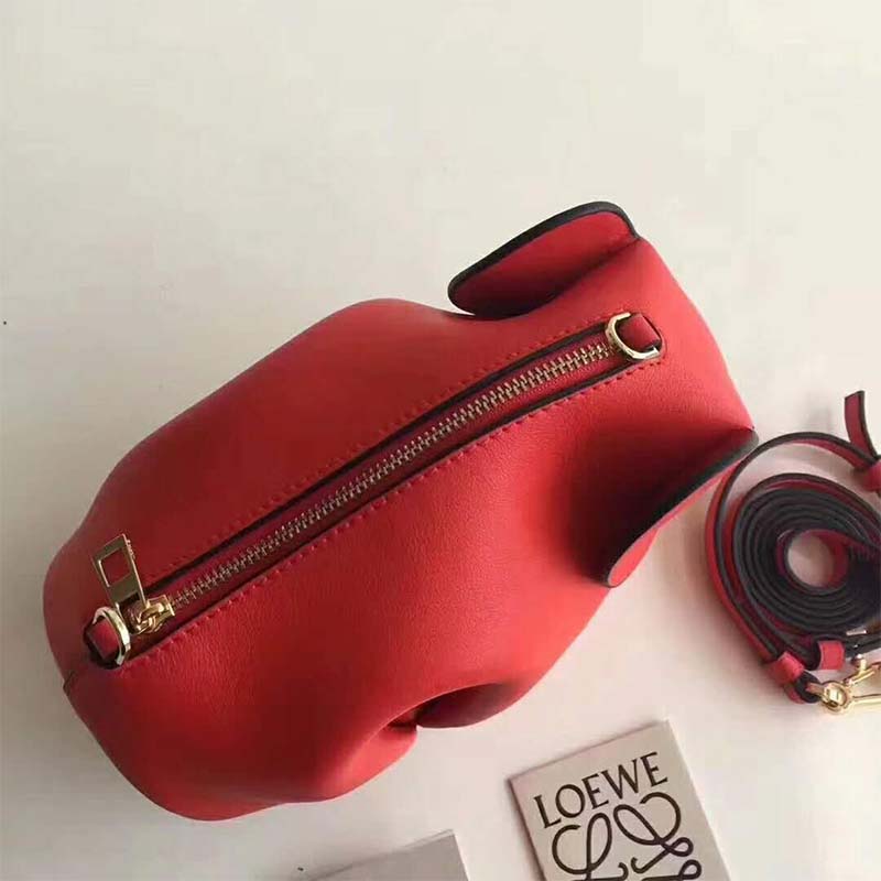 Loewe Women Elephant Mini Bag in Calfskin-Red - image 5