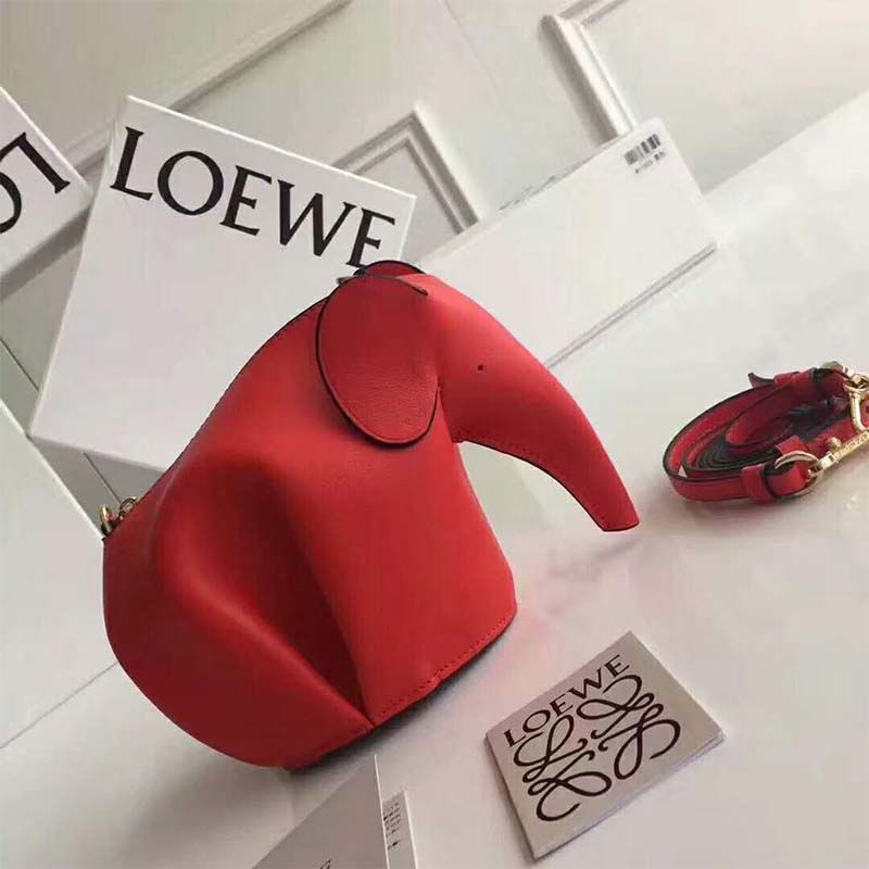 Close-up of polished hardware on Loewe Women Elephant Mini Bag