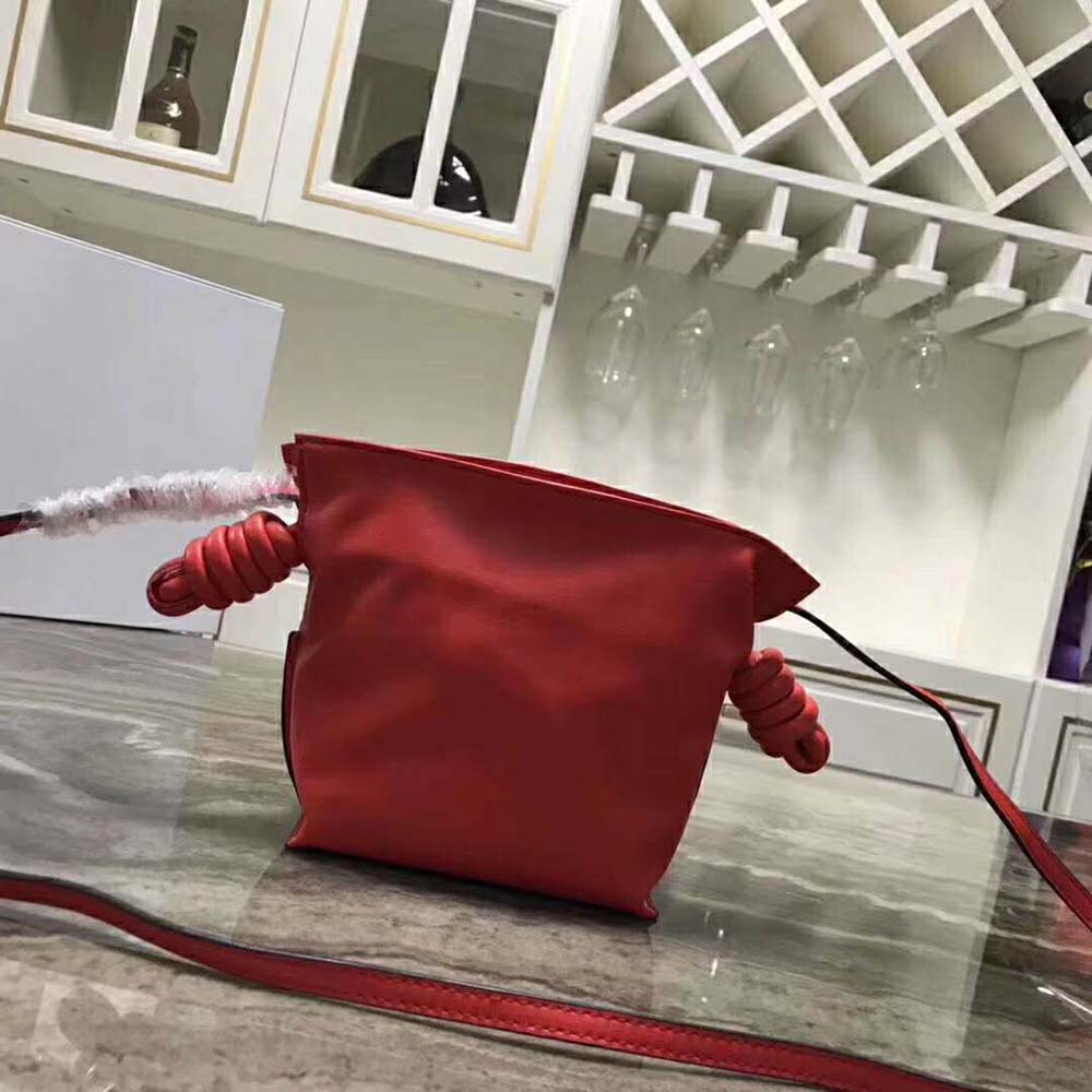 Loewe Women Flamenco Knot Mini Bag in Nappa Leather-Red - image 4