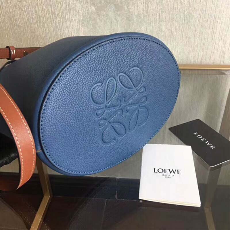 Loewe Women Gate Bucket Bag Light In Calfskin-Blue - image 4