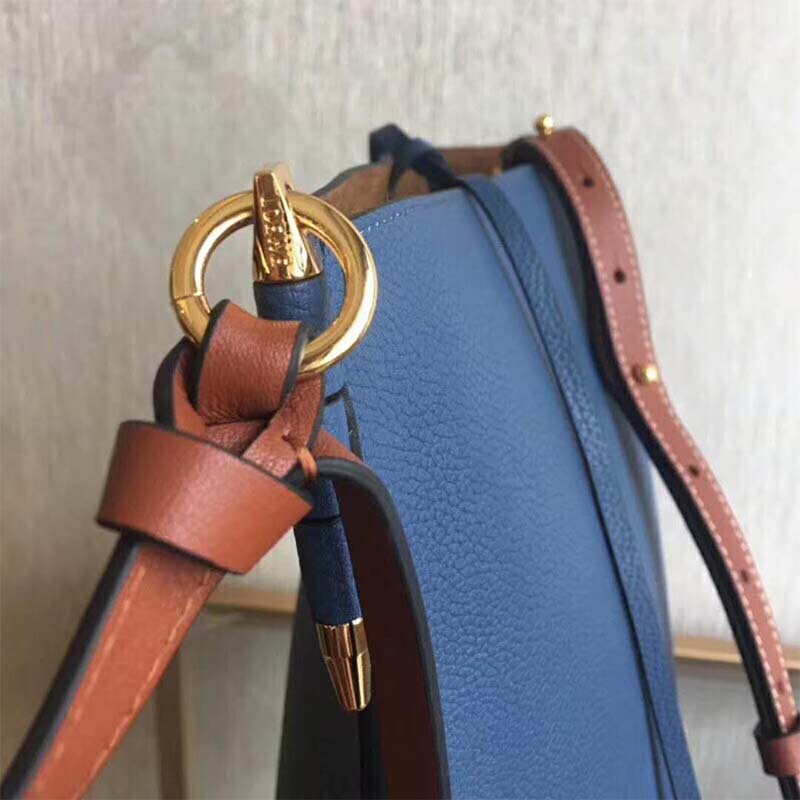 Loewe Women Gate Bucket Bag Light In Calfskin-Blue - image 5