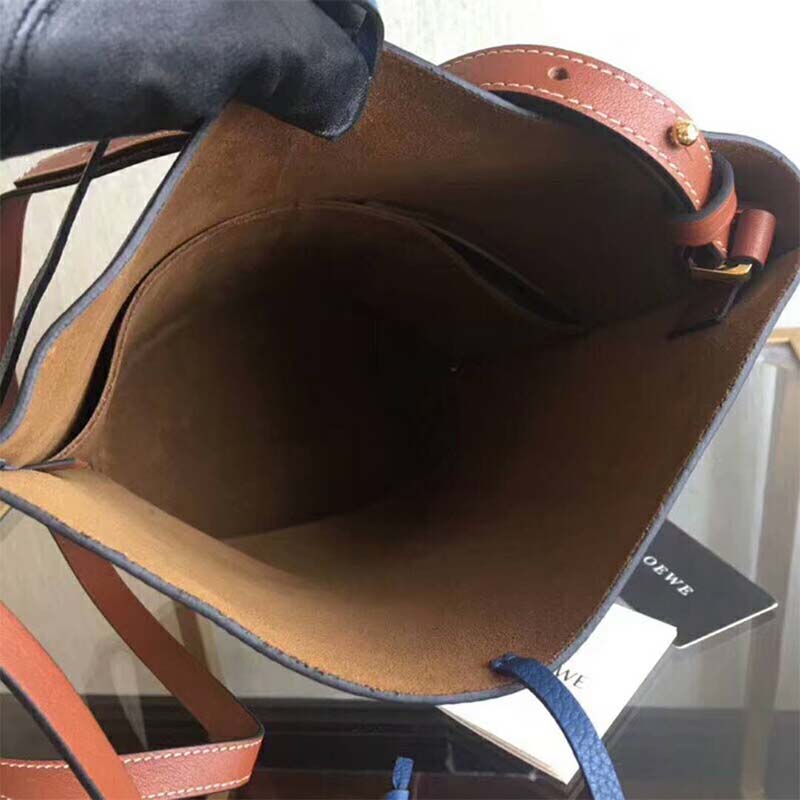 Loewe Women Gate Bucket Bag Light In Calfskin-Blue - image 6
