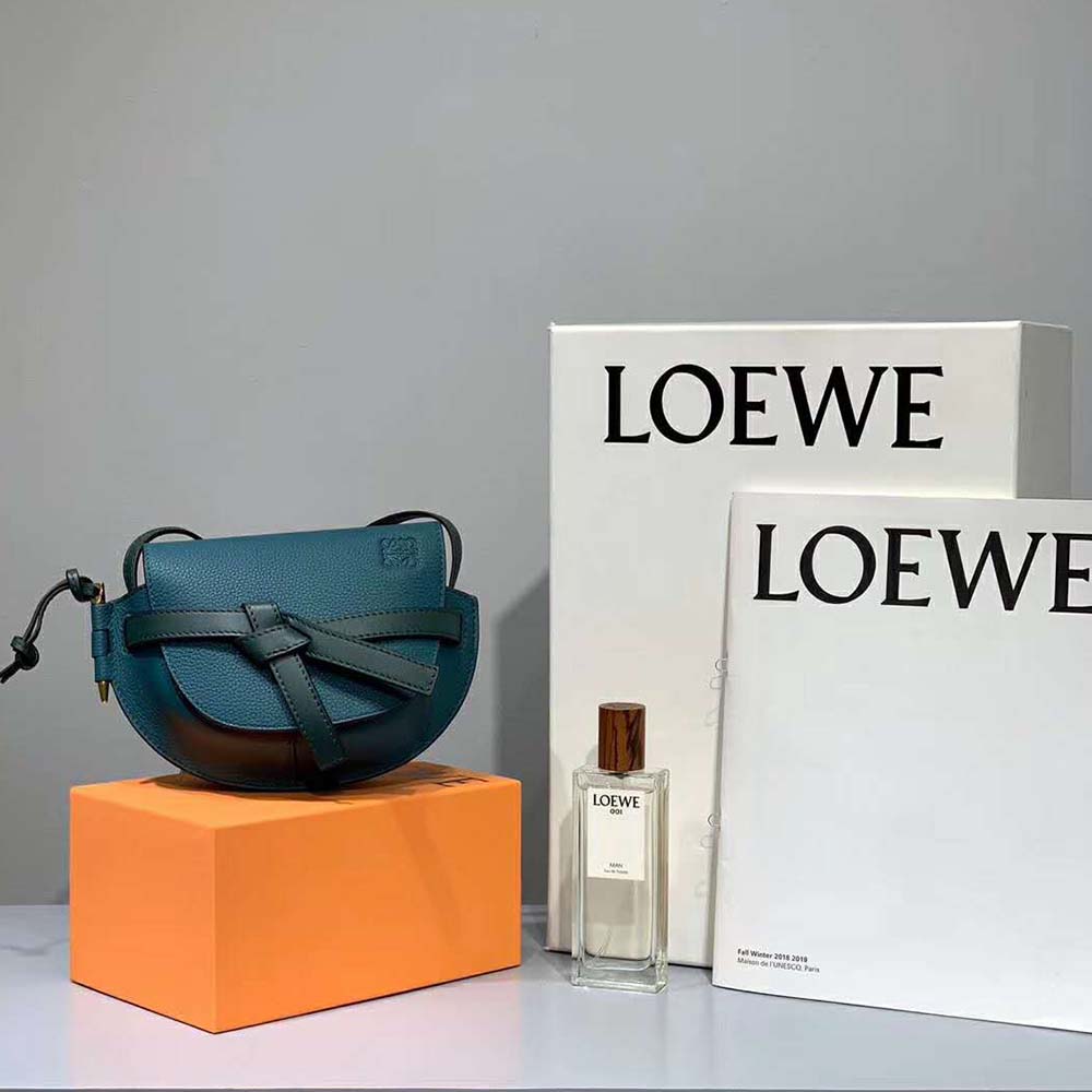 Loewe Women Gate Mini Bag Petroleum Soft Grained Calf-Blue - image 4