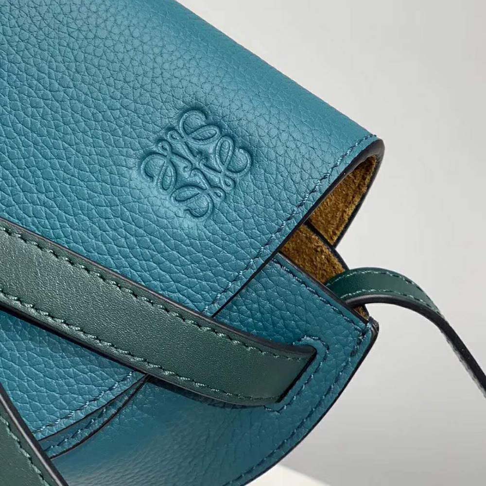 Loewe Women Gate Mini Bag Petroleum Soft Grained Calf-Blue - image 8
