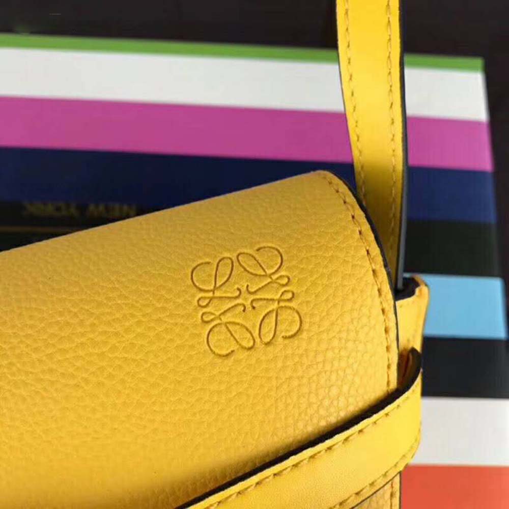 Loewe Women Gate Mini Bag Yellow Soft Grained Calf Leather - image 9